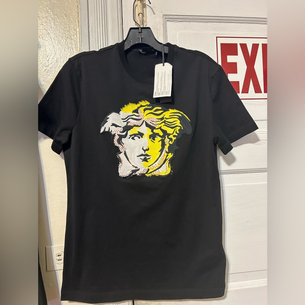 Versace crystal logo shirtXS